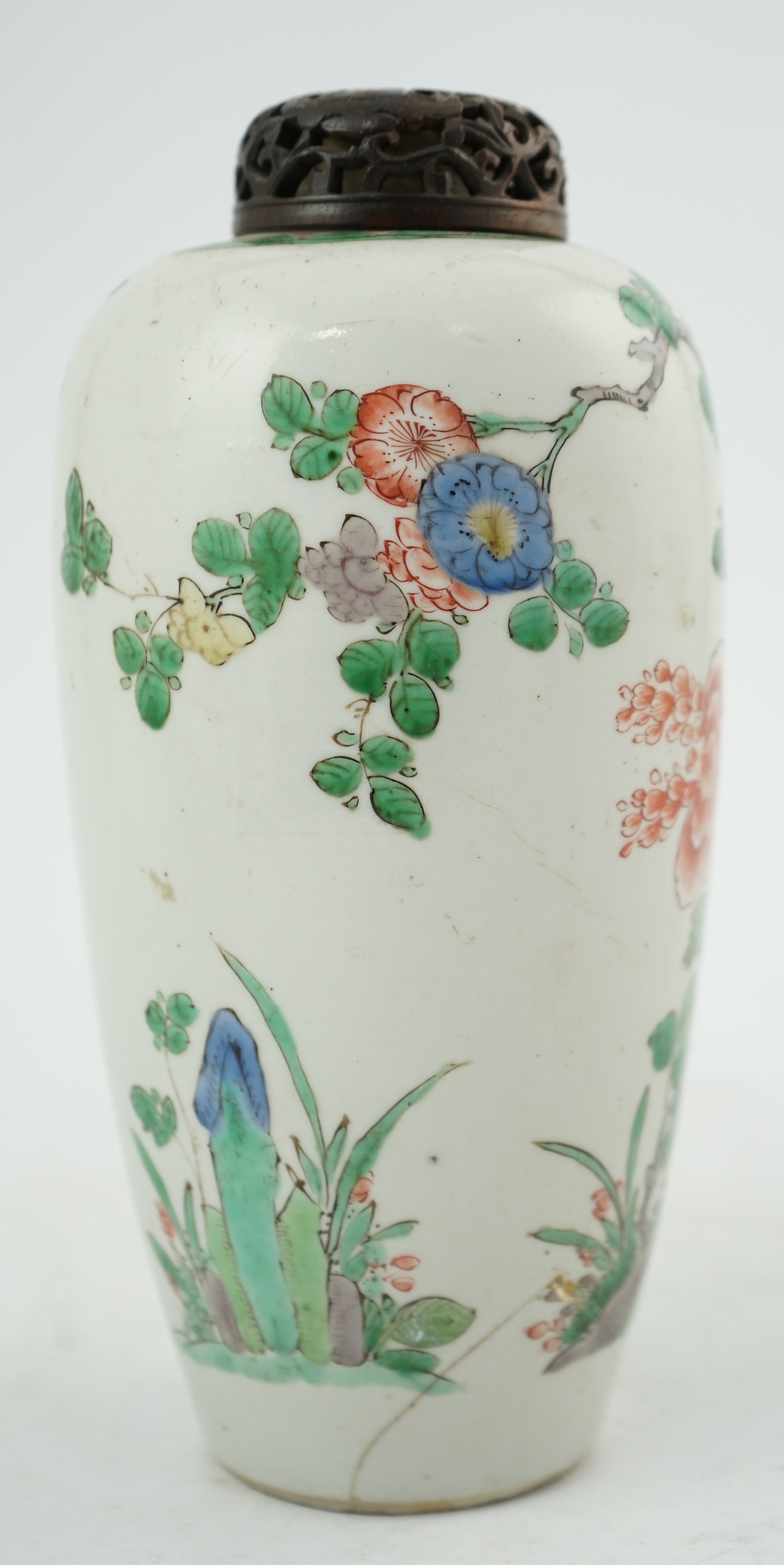 A Chinese famille verte jar, Kangxi period